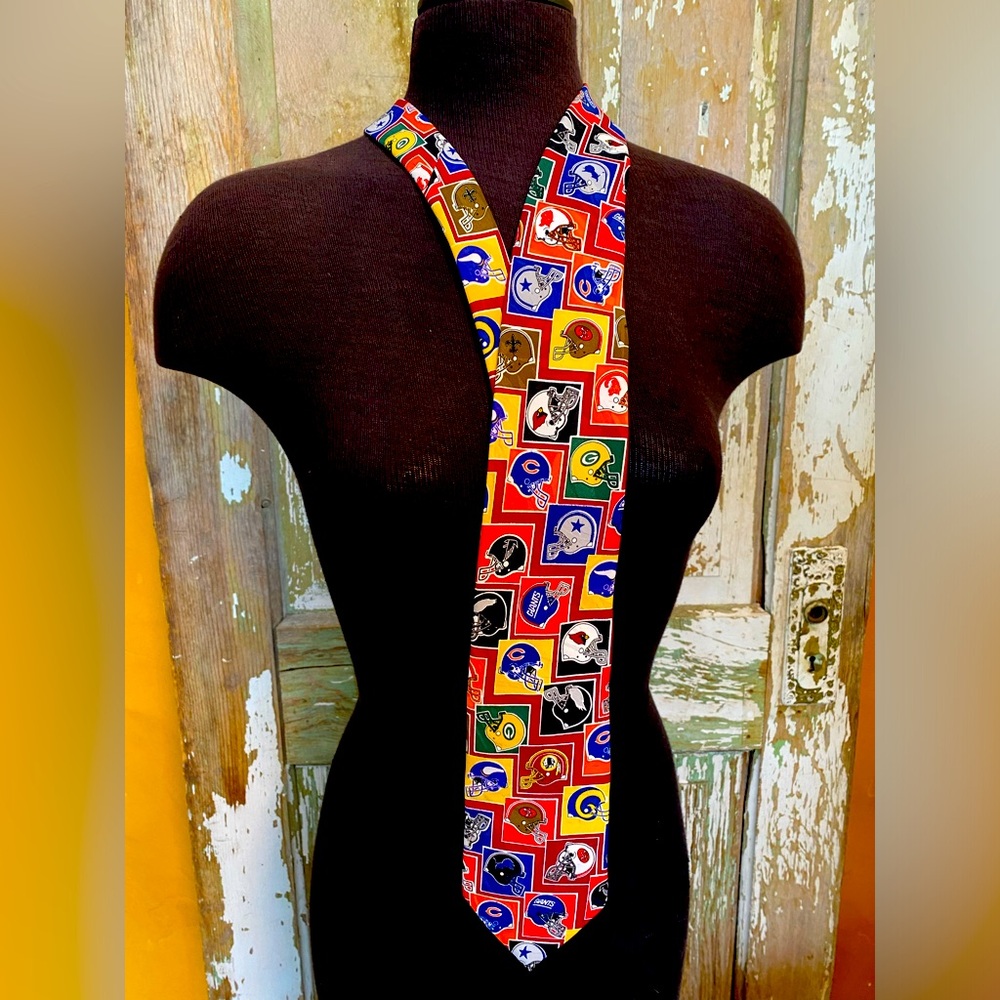 Vintage NFL Football Helmet Neck Tie by Surrey